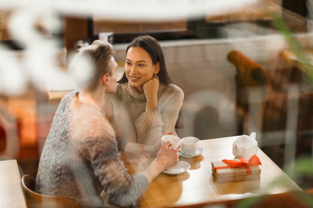 Romantic coffee date