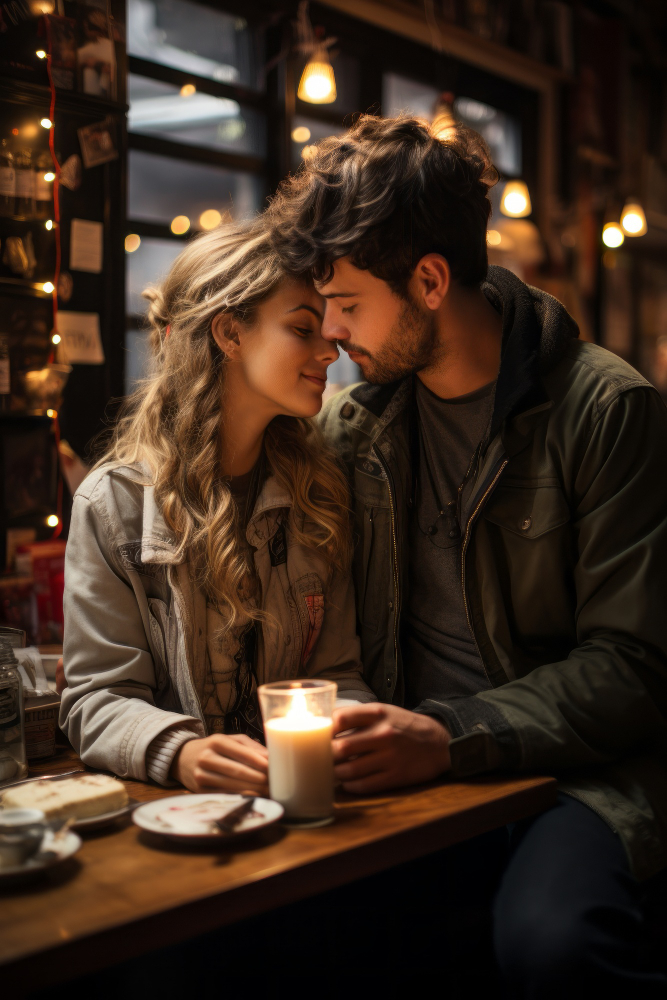 Couple having coffee
